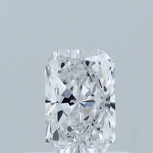0.53 Carat Radiant Shaped, Excellent Cut, D Color, VVS2 Clarity, IGI Certified Lab Grown Diamond