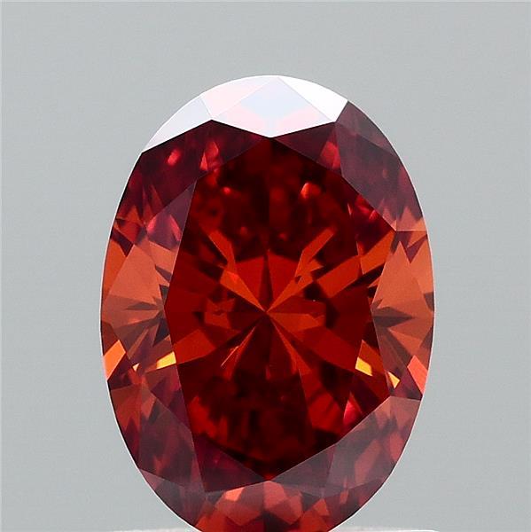 1.01 Carat Oval Shaped, Ideal Cut, FANCY VIVID ORANGE Color, VVS2 Clarity, IGI Certified Lab Grown Diamond