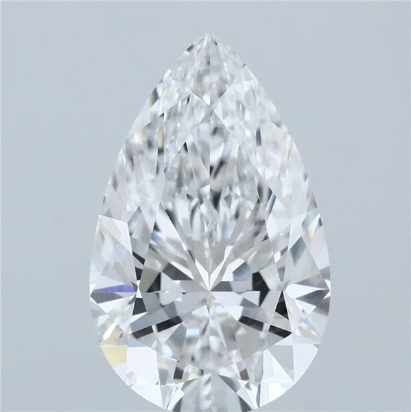3.78 Carat Pear Shaped, Ideal Cut, E Color, VVS2 Clarity, IGI Certified Lab Grown Diamond