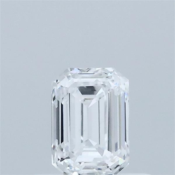 0.53 Carat Emerald Shaped, Ideal Cut, D Color, VVS2 Clarity, IGI Certified Lab Grown Diamond
