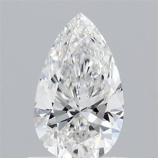 0.90 Carat Pear Shaped, Excellent Cut, F Color, VVS2 Clarity, IGI Certified Lab Grown Diamond
