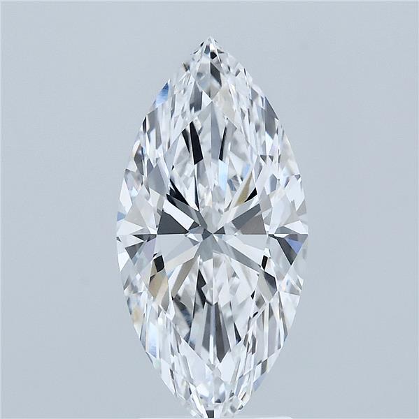 3.04 Carat Marquise Shaped, Ideal Cut, D Color, VVS1 Clarity, IGI Certified Lab Grown Diamond