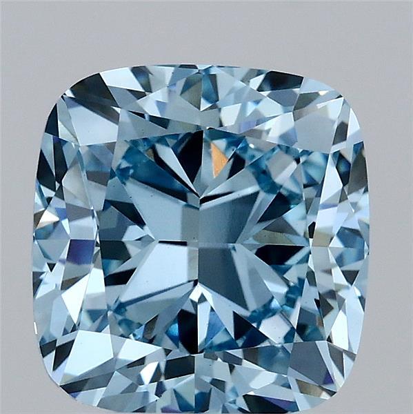3.10 Carat Cushion Shaped, Excellent Cut, FANCY VIVID BLUE Color, VS1 Clarity, IGI Certified Lab Grown Diamond