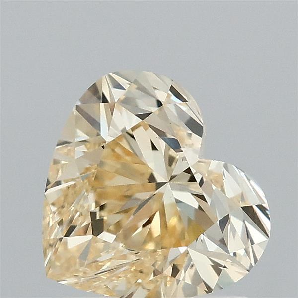 1.51 Carat Heart Shaped, Excellent Cut, FANCY INTENSE YELLOW Color, VS1 Clarity, IGI Certified Lab Grown Diamond