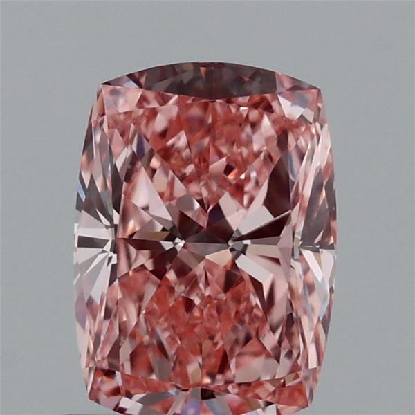 0.95 Carat Cushion Shaped, Excellent Cut, FANCY VIVID PINK Color, VVS2 Clarity, IGI Certified Lab Grown Diamond