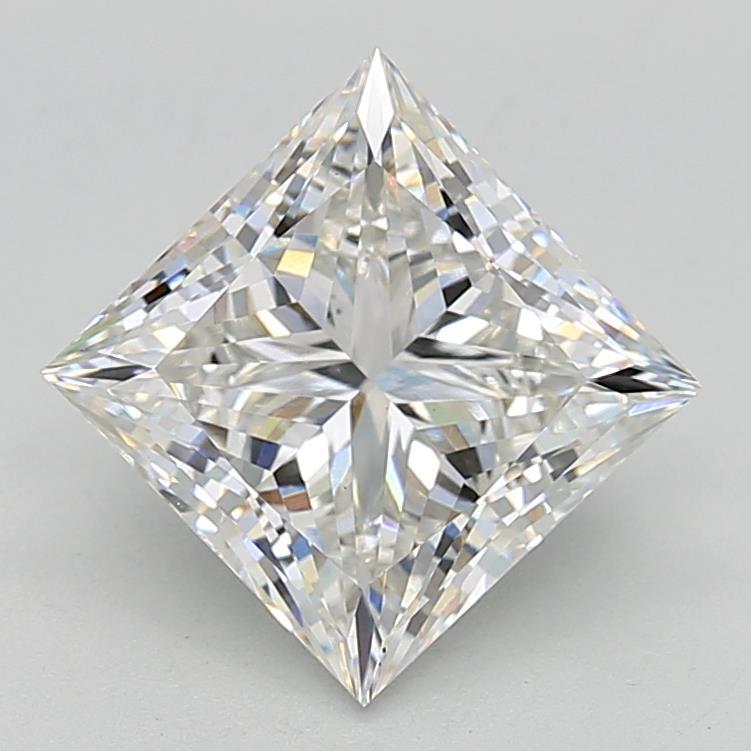 4.08 Carat Princess Shaped, Ideal Cut, G Color, VVS2 Clarity, IGI Certified Lab Grown Diamond