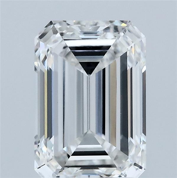 2.10 Carat Emerald Shaped, Ideal Cut, F Color, VVS2 Clarity, IGI Certified Lab Grown Diamond