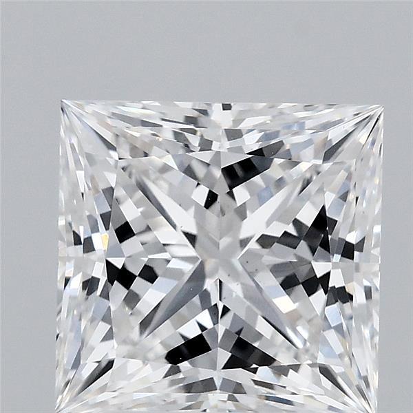 3.10 Carat Princess Shaped, Ideal Cut, E Color, VS1 Clarity, IGI Certified Lab Grown Diamond
