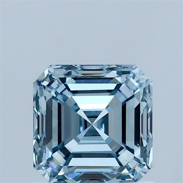 1.11 Carat Asscher Shaped, Very Good Cut, FANCY INTENSE BLUE Color, VS1 Clarity, IGI Certified Lab Grown Diamond