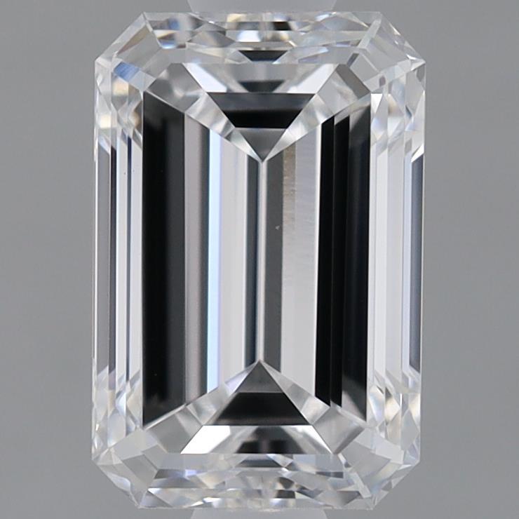 0.96 Carat Emerald Shaped, Ideal Cut, E Color, VVS2 Clarity, IGI Certified Lab Grown Diamond