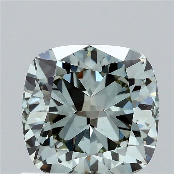 1.02 Carat Cushion Shaped, Ideal Cut, FANCY INTENSE GREEN Color, VS1 Clarity, IGI Certified Lab Grown Diamond