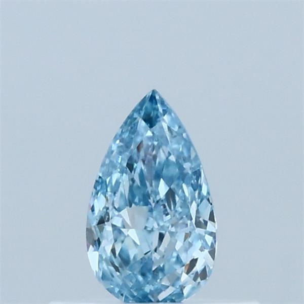 0.34 Carat Pear Shaped, Ideal Cut, FANCY VIVID BLUE Color, VVS2 Clarity, IGI Certified Lab Grown Diamond