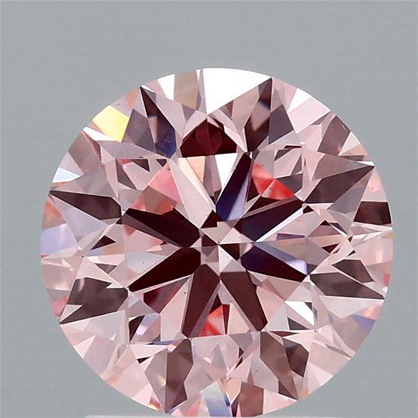 2.01 Carat Round Shaped, Excellent Cut, FANCY VIVID PINK Color, VS1 Clarity, IGI Certified Lab Grown Diamond