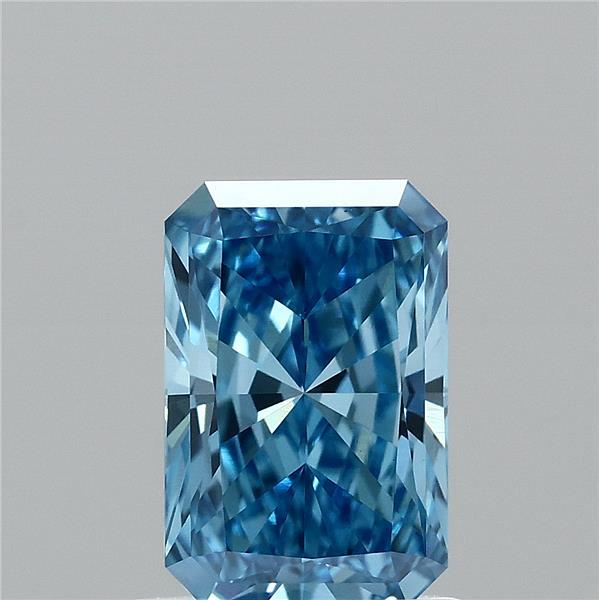 1.01 Carat Radiant Shaped, Ideal Cut, FANCY VIVID BLUE Color, VVS2 Clarity, IGI Certified Lab Grown Diamond