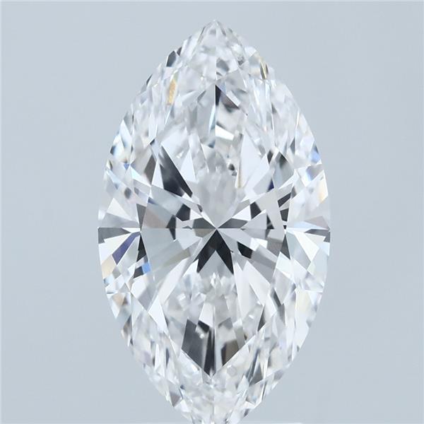 3.09 Carat Marquise Shaped, Ideal Cut, E Color, VVS2 Clarity, IGI Certified Lab Grown Diamond
