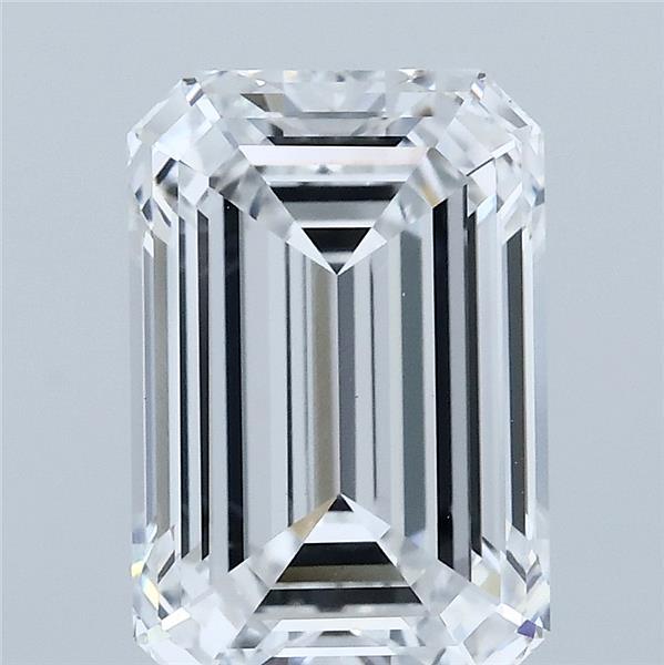 3.60 Carat Emerald Shaped, Ideal Cut, D Color, VVS2 Clarity, IGI Certified Lab Grown Diamond