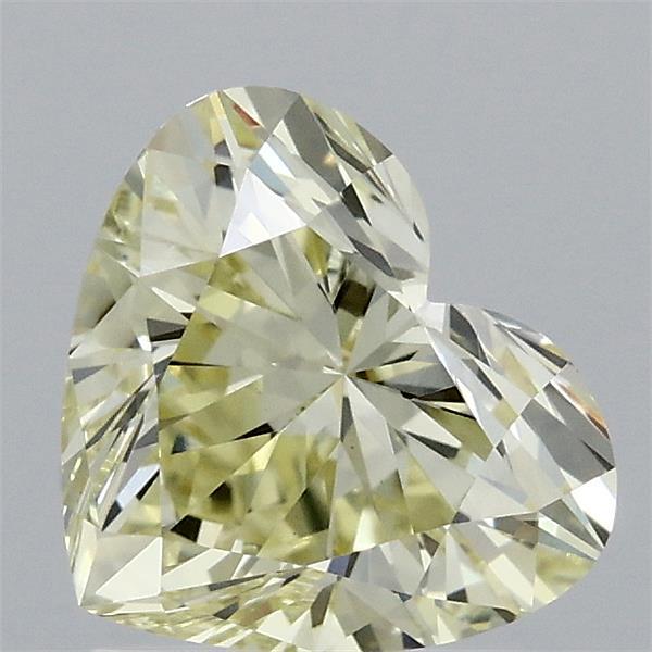 1.46 Carat Heart Shaped, Ideal Cut, FANCY YELLOW Color, VS1 Clarity, IGI Certified Lab Grown Diamond