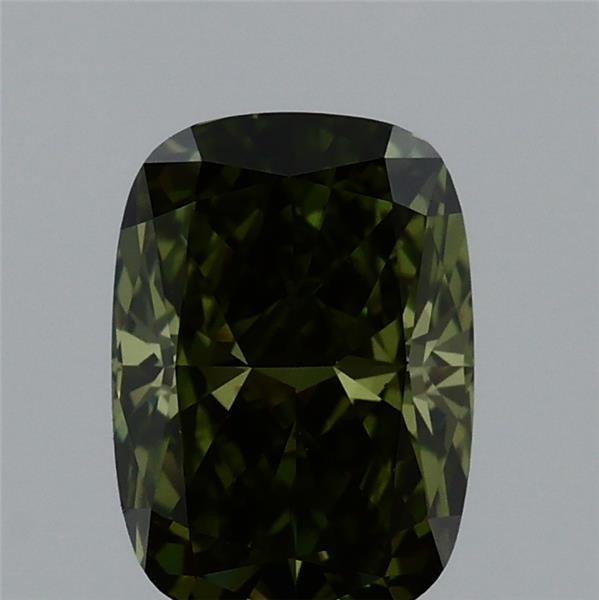 1.03 Carat Cushion Shaped, Ideal Cut, FANCY VIVID GREEN Color, VS1 Clarity, IGI Certified Lab Grown Diamond