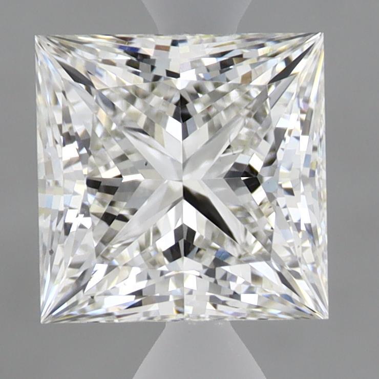 1.90 Carat Princess Shaped, Ideal Cut, F Color, VS2 Clarity, IGI Certified Lab Grown Diamond