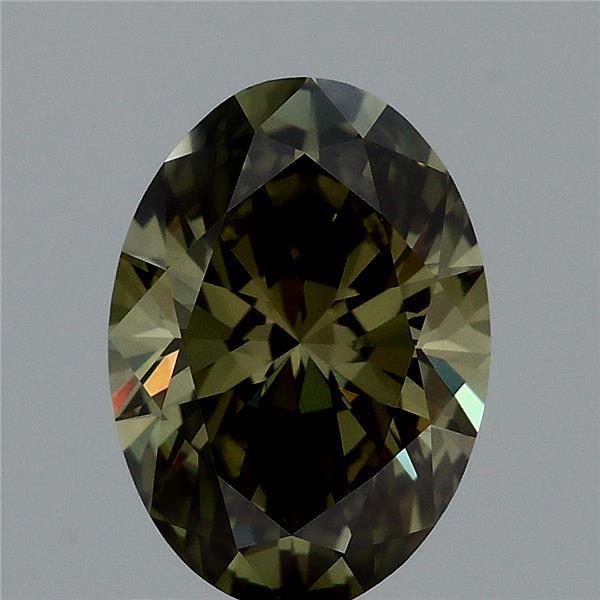 1.51 Carat Oval Shaped, Ideal Cut, FANCY VIVID GREEN Color, VVS2 Clarity, IGI Certified Lab Grown Diamond