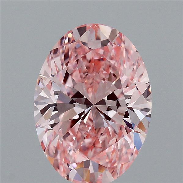 2.81 Carat Oval Shaped, Excellent Cut, FANCY VIVID PINK Color, VS1 Clarity, IGI Certified Lab Grown Diamond