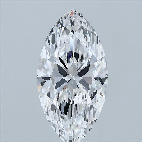 3.05 Carat Marquise Shaped, Ideal Cut, F Color, VVS2 Clarity, IGI Certified Lab Grown Diamond
