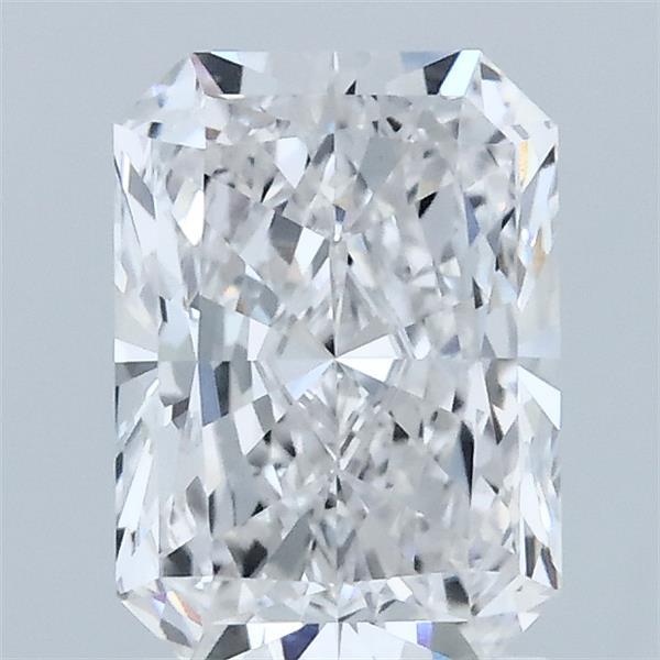 1.54 Carat Radiant Shaped, Ideal Cut, D Color, VVS2 Clarity, IGI Certified Lab Grown Diamond