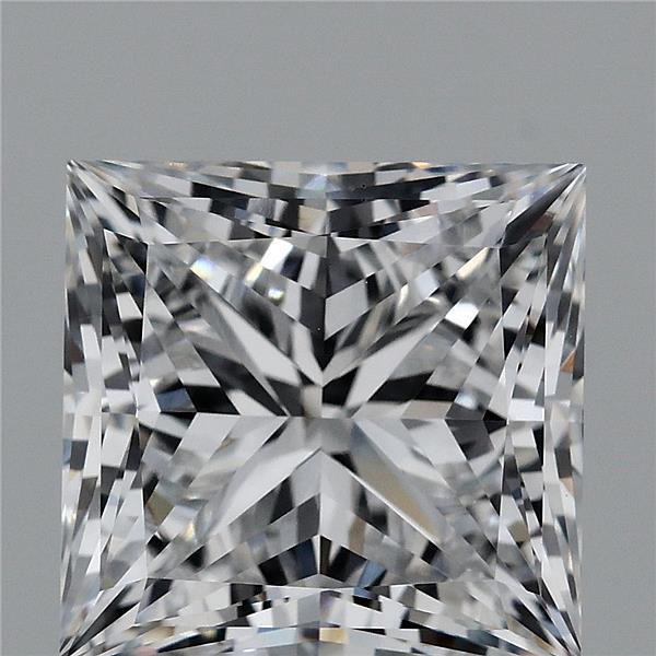 4.03 Carat Princess Shaped, Ideal Cut, D Color, VS1 Clarity, IGI Certified Lab Grown Diamond