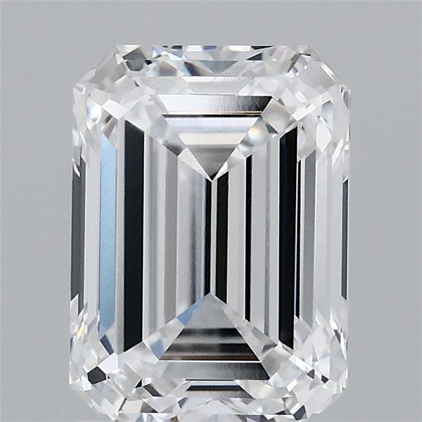 2.01 Carat Emerald Shaped, Ideal Cut, D Color, VVS1 Clarity, IGI Certified Lab Grown Diamond