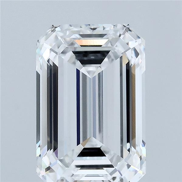 3.77 Carat Emerald Shaped, Ideal Cut, D Color, VVS2 Clarity, IGI Certified Lab Grown Diamond