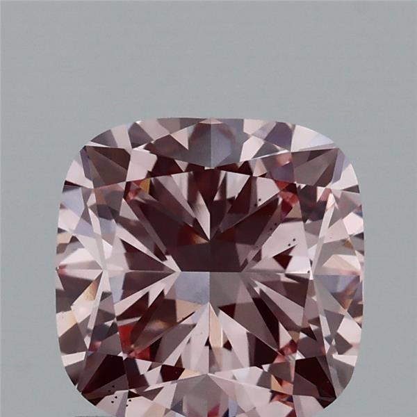 1.56 Carat Cushion Shaped, Excellent Cut, FANCY INTENSE PINK Color, VS2 Clarity, IGI Certified Lab Grown Diamond