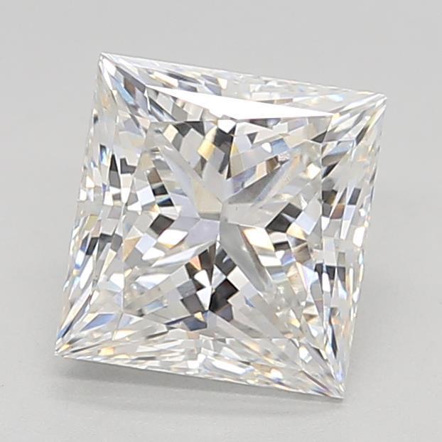 3.04 Carat Princess Shaped, Ideal Cut, F Color, VVS2 Clarity, IGI Certified Lab Grown Diamond