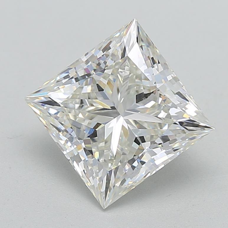 4.07 Carat Princess Shaped, Ideal Cut, G Color, VVS2 Clarity, IGI Certified Lab Grown Diamond
