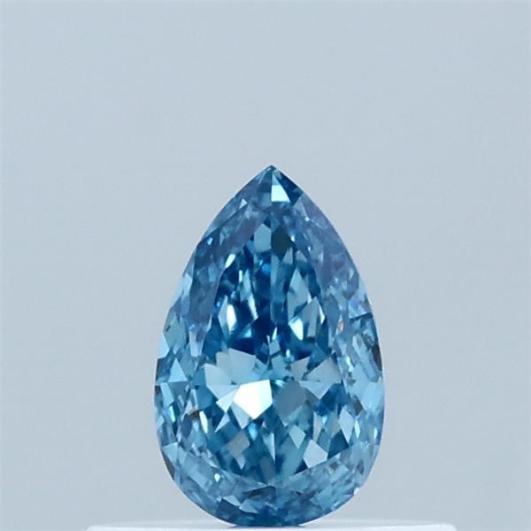 0.34 Carat Pear Shaped, Excellent Cut, FANCY VIVID BLUE Color, VS1 Clarity, IGI Certified Lab Grown Diamond