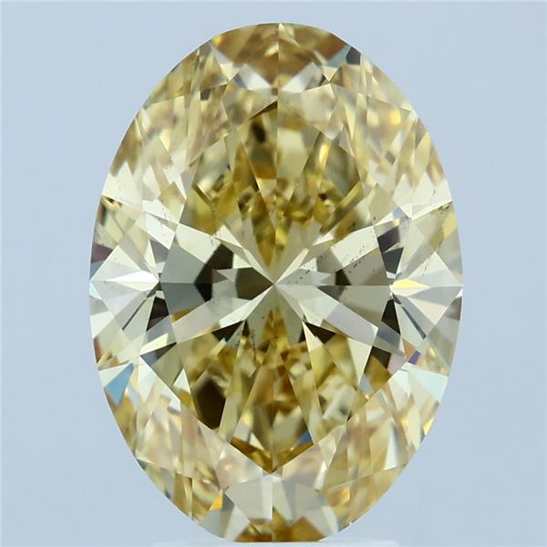 4.05 Carat Oval Shaped, Ideal Cut, FANCY INTENSE YELLOW Color, VS2 Clarity, IGI Certified Lab Grown Diamond