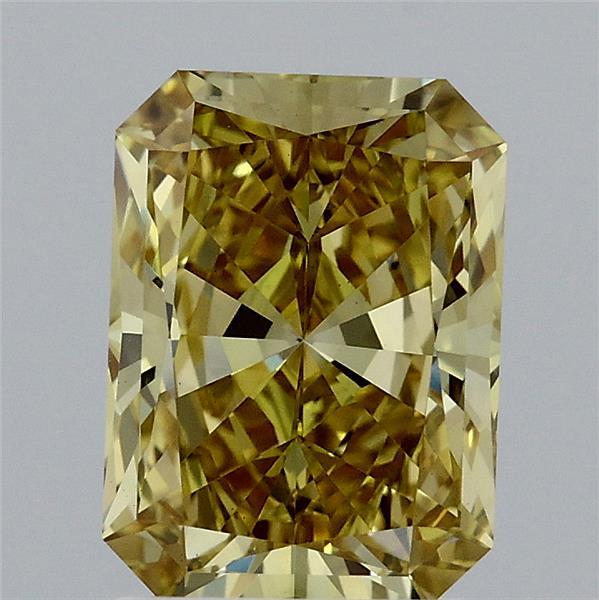2.01 Carat Radiant Shaped, Ideal Cut, FANCY VIVID YELLOW Color, VS1 Clarity, IGI Certified Lab Grown Diamond