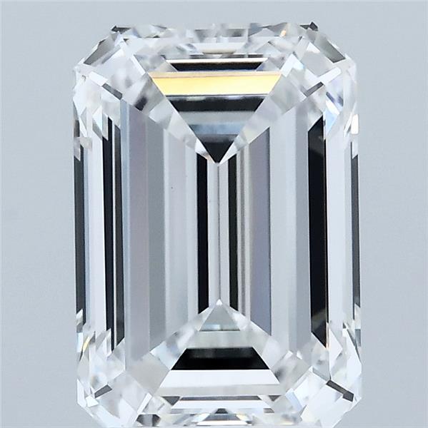 3.09 Carat Emerald Shaped, Ideal Cut, D Color, VVS2 Clarity, IGI Certified Lab Grown Diamond