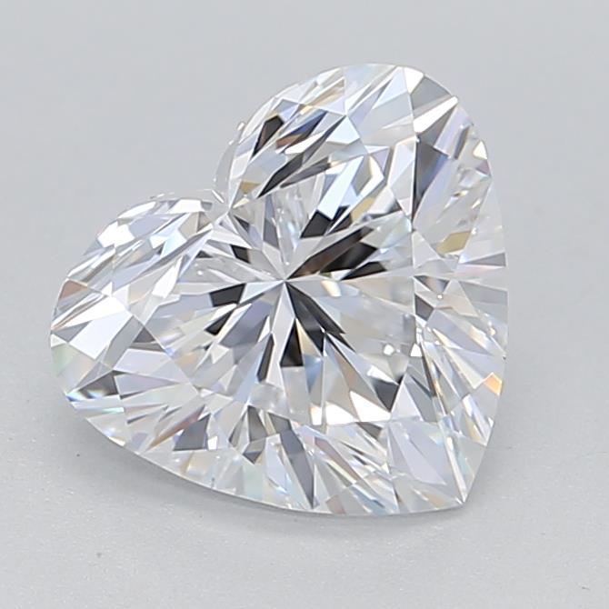 1.55 Carat Heart Shaped, Ideal Cut, D Color, IF Clarity, IGI Certified Lab Grown Diamond