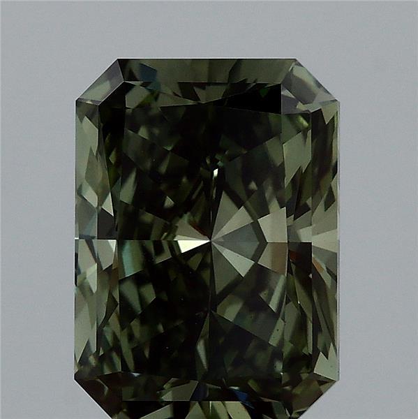 3.02 Carat Radiant Shaped, Ideal Cut, FANCY VIVID GREEN Color, VS1 Clarity, IGI Certified Lab Grown Diamond