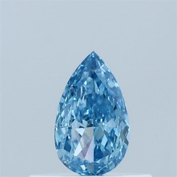 0.34 Carat Pear Shaped, Ideal Cut, FANCY VIVID BLUE Color, VVS2 Clarity, IGI Certified Lab Grown Diamond