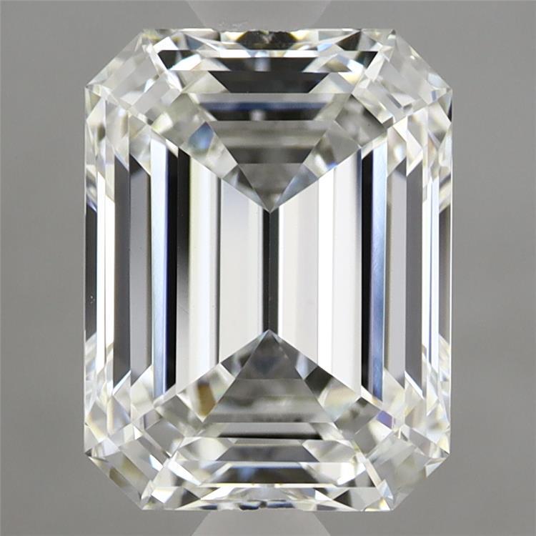 2.81 Carat Emerald Shaped, Ideal Cut, F Color, VVS2 Clarity, IGI Certified Lab Grown Diamond