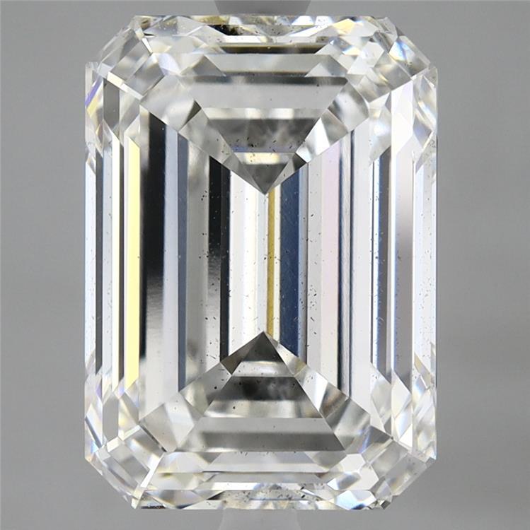 5.44 Carat Emerald Shaped, Ideal Cut, F Color, SI1 Clarity, IGI Certified Lab Grown Diamond