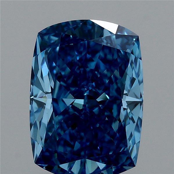 2.02 Carat Cushion Shaped, Ideal Cut, FANCY VIVID BLUE Color, VS1 Clarity, IGI Certified Lab Grown Diamond