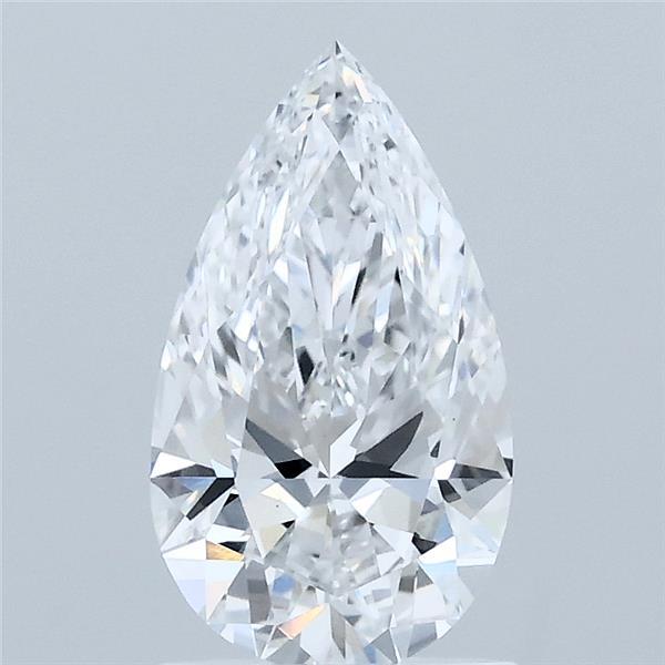 1.35 Carat Pear Shaped, Excellent Cut, D Color, VS1 Clarity, IGI Certified Lab Grown Diamond