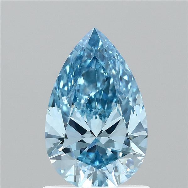 1.01 Carat Pear Shaped, Ideal Cut, FANCY VIVID BLUE Color, VS1 Clarity, IGI Certified Lab Grown Diamond
