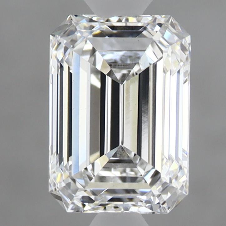 1.60 Carat Emerald Shaped, Ideal Cut, D Color, VS1 Clarity, IGI Certified Lab Grown Diamond