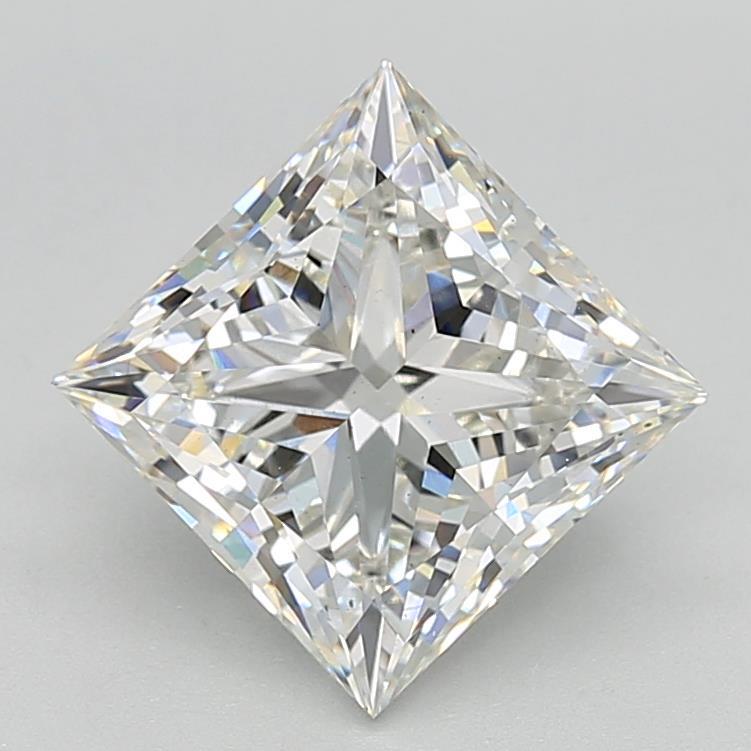 4.09 Carat Princess Shaped, Ideal Cut, G Color, VS2 Clarity, IGI Certified Lab Grown Diamond