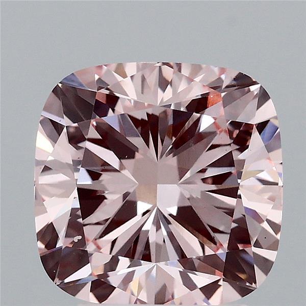 3.01 Carat Cushion Shaped, Ideal Cut, FANCY INTENSE PINK Color, VS1 Clarity, IGI Certified Lab Grown Diamond