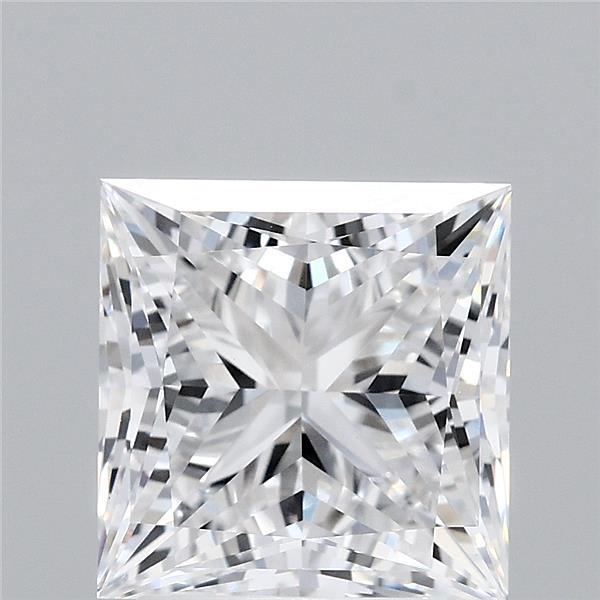 3.27 Carat Princess Shaped, Ideal Cut, D Color, VVS2 Clarity, IGI Certified Lab Grown Diamond