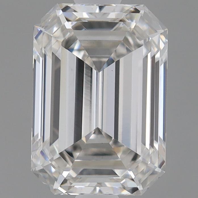 0.92 Carat Emerald Shaped, Ideal Cut, F Color, VS2 Clarity, IGI Certified Lab Grown Diamond